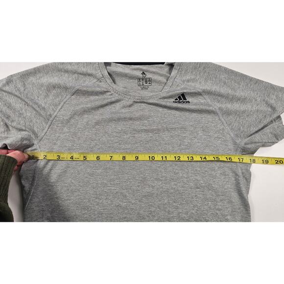 Adidas Prime 2.0 SS Tee T-Shirt Climalite Training Solid Gray M vented back EUC - Picture 6 of 7